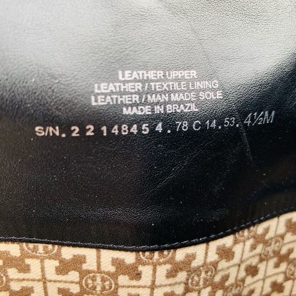 Tory Burch ELOISE Equestrian Knee High Tall Riding Boots Sz 4.5 Gold Logo - Picture 6 of 11